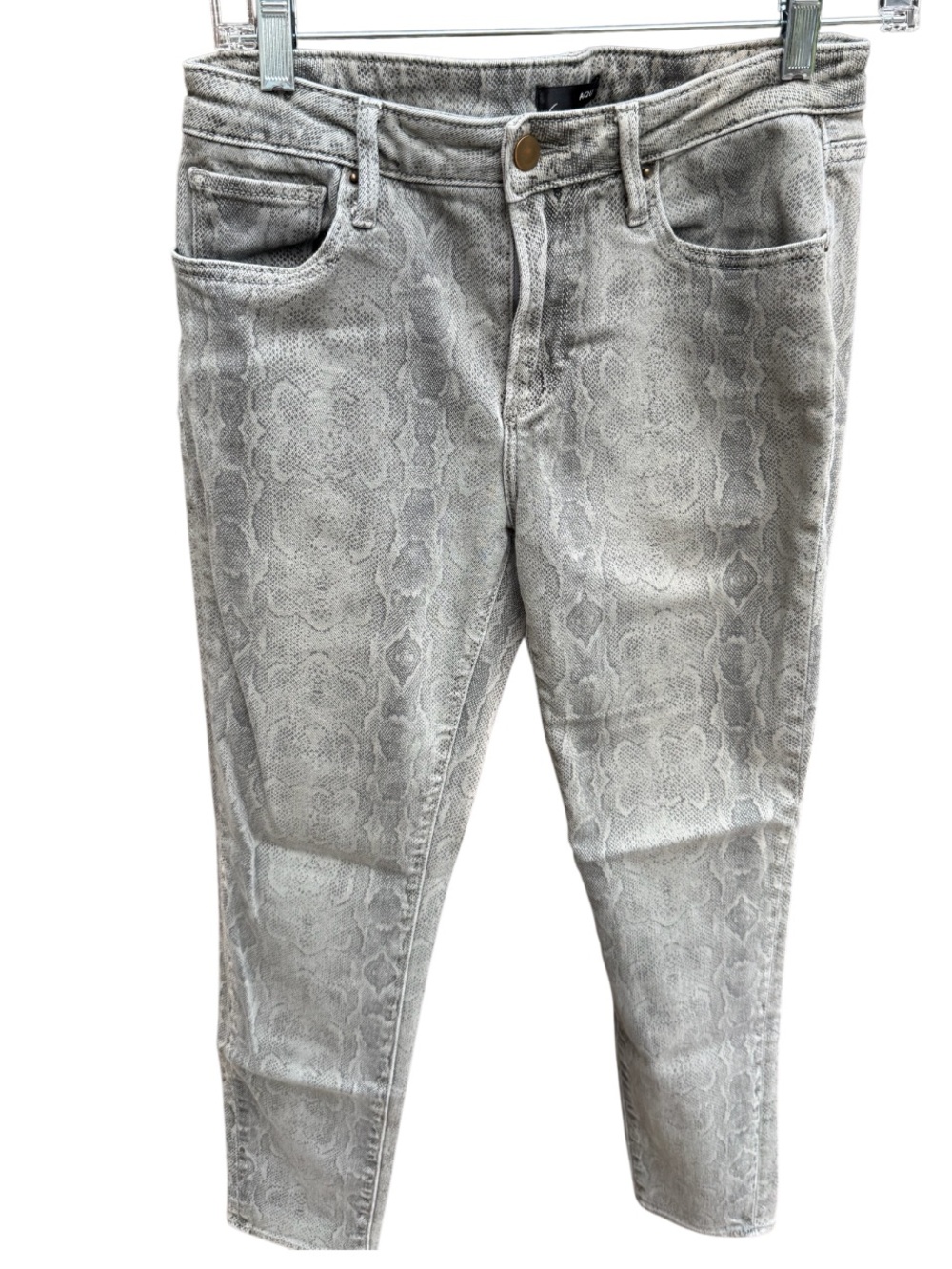 AQUA Snake Skin Print Jeans Size: 27